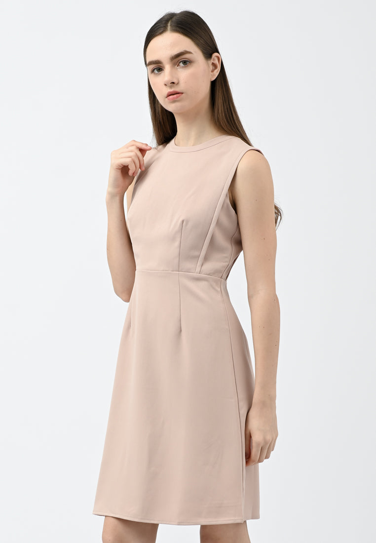 BebeBeige Sleeveless Work Dress