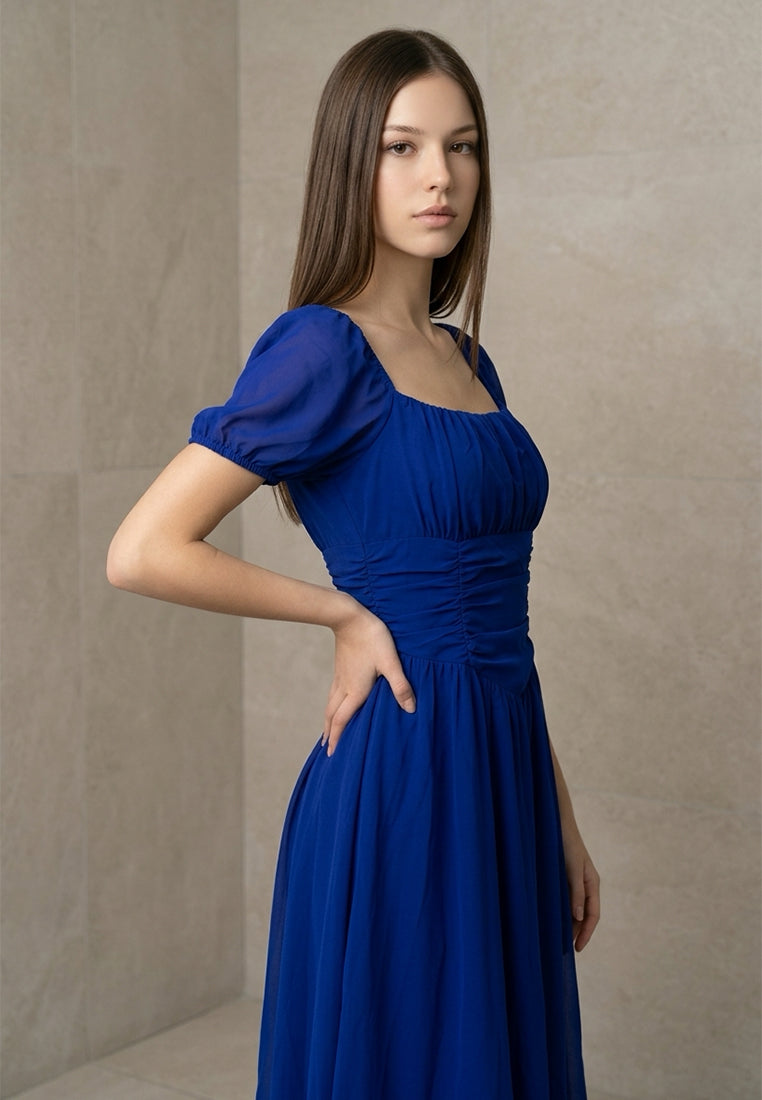 BebeButterfly Short Sleeve Midi Dress