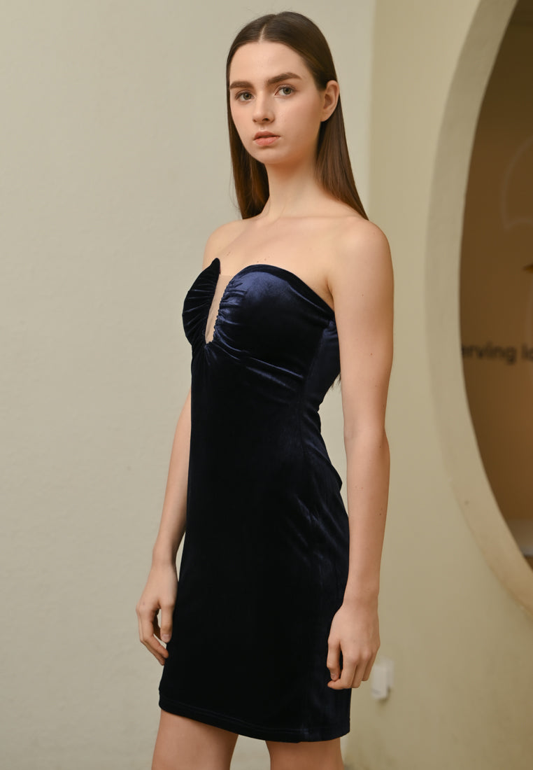 BebeBeige Tube Mini Dress