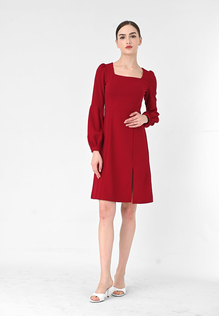 BebeBeige Long Sleeve Mini Dress