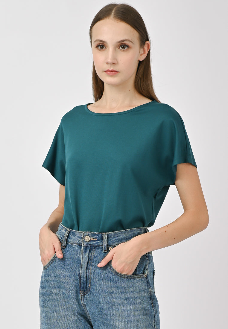 Plain B. Wide-Neck Top
