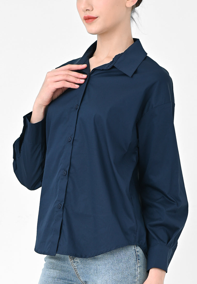 Plain B. Long Sleeve Blouse