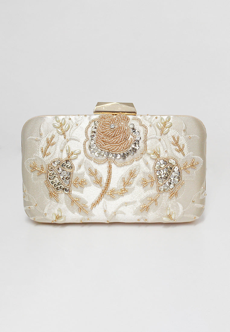 BerryBerries Embroidered Folds Design Clutch Bags