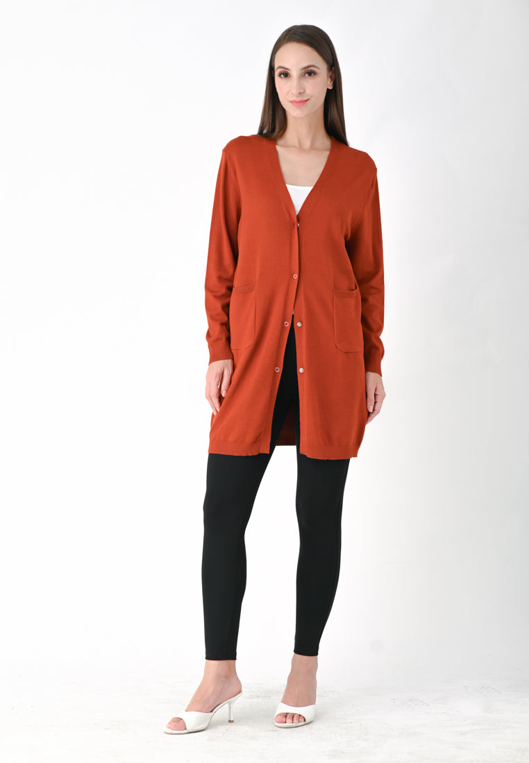 Plain B. Long Knit Cardigan