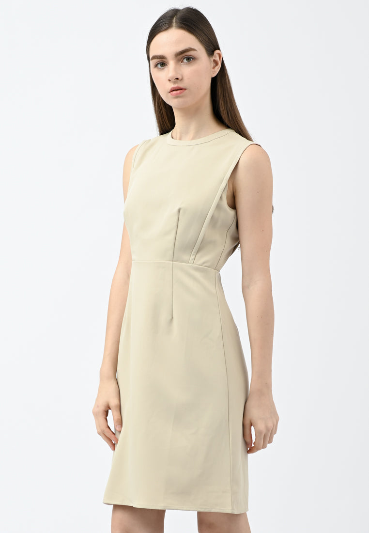 BebeBeige Sleeveless Work Dress