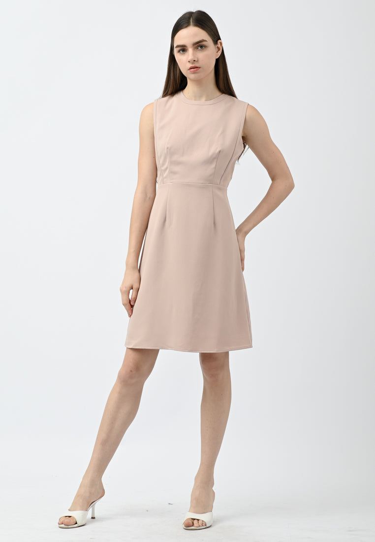 BebeBeige Sleeveless Work Dress