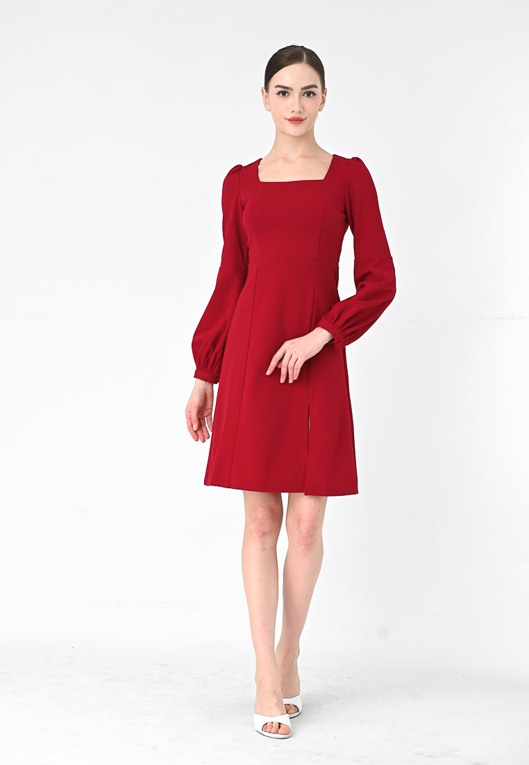 BebeBeige Long Sleeve Mini Dress