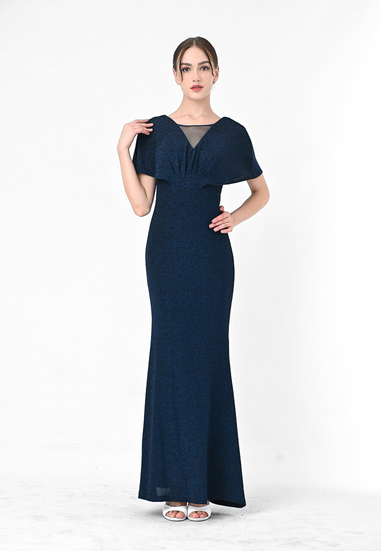 BebeButterfly Glitter Maxi Dinner Dress