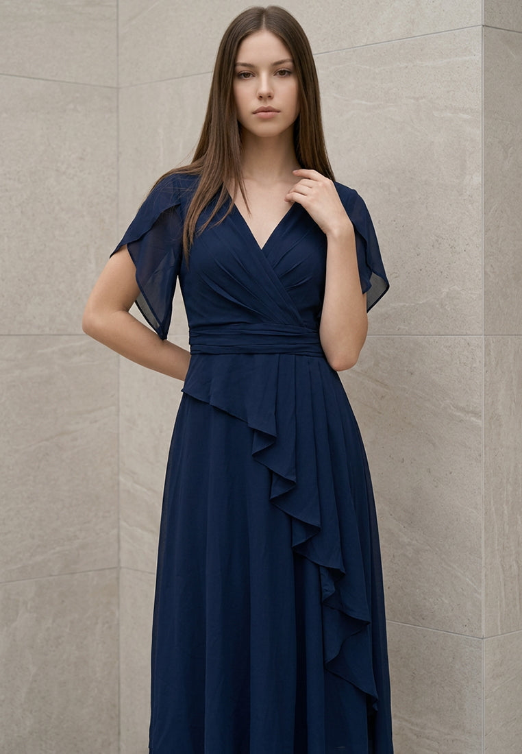 BebeButterfly Chiffon Midi Dress