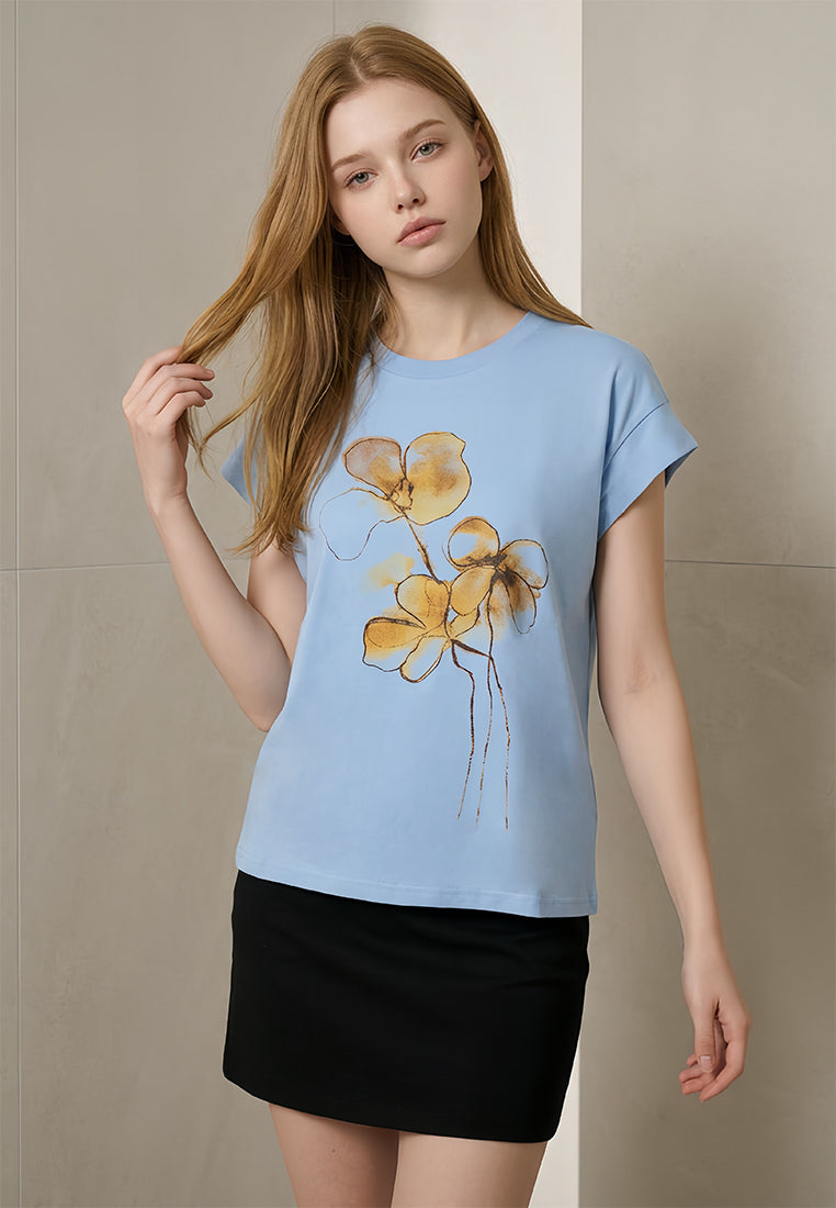 Plain B. Floral Graphic Short Sleeve T-Shirt
