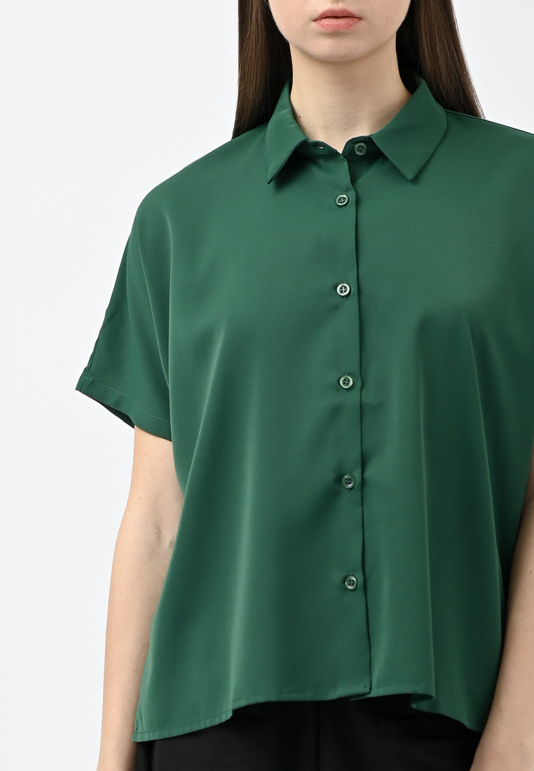 BebeBeige Collar Shirt Top