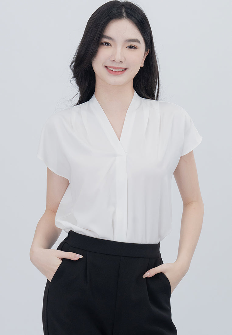 BebeBeige V-Neckline Cooling Blouse Top
