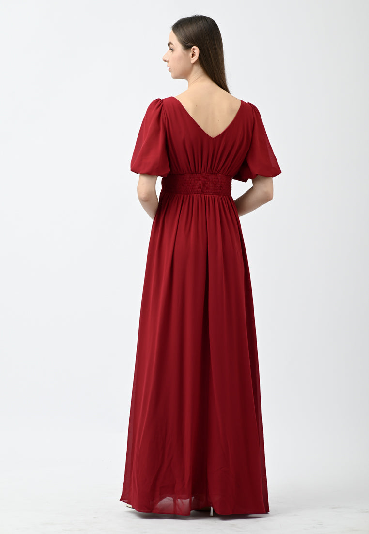 BebeButterfly Sleeve Maxi Dress