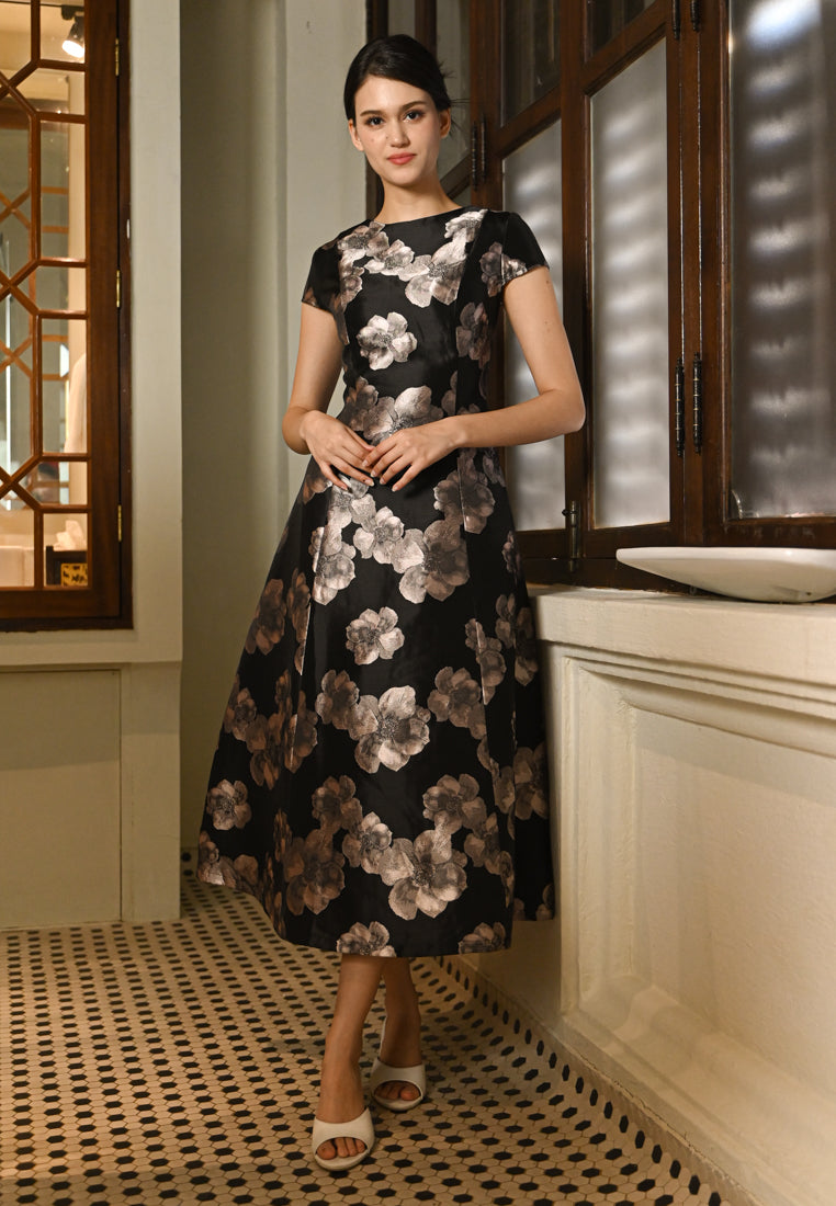 BebeButterfly Floral Midi Dress