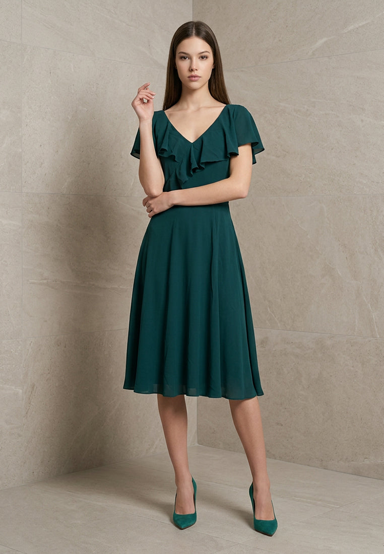 BebeButterfly V-neck Mini Dress