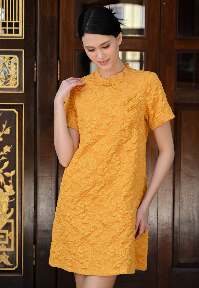 Plain B. Floral Chinese Knot Dress