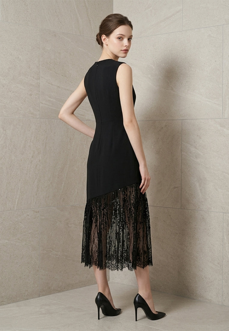 BebeBeige Sleeveless Midi Dress