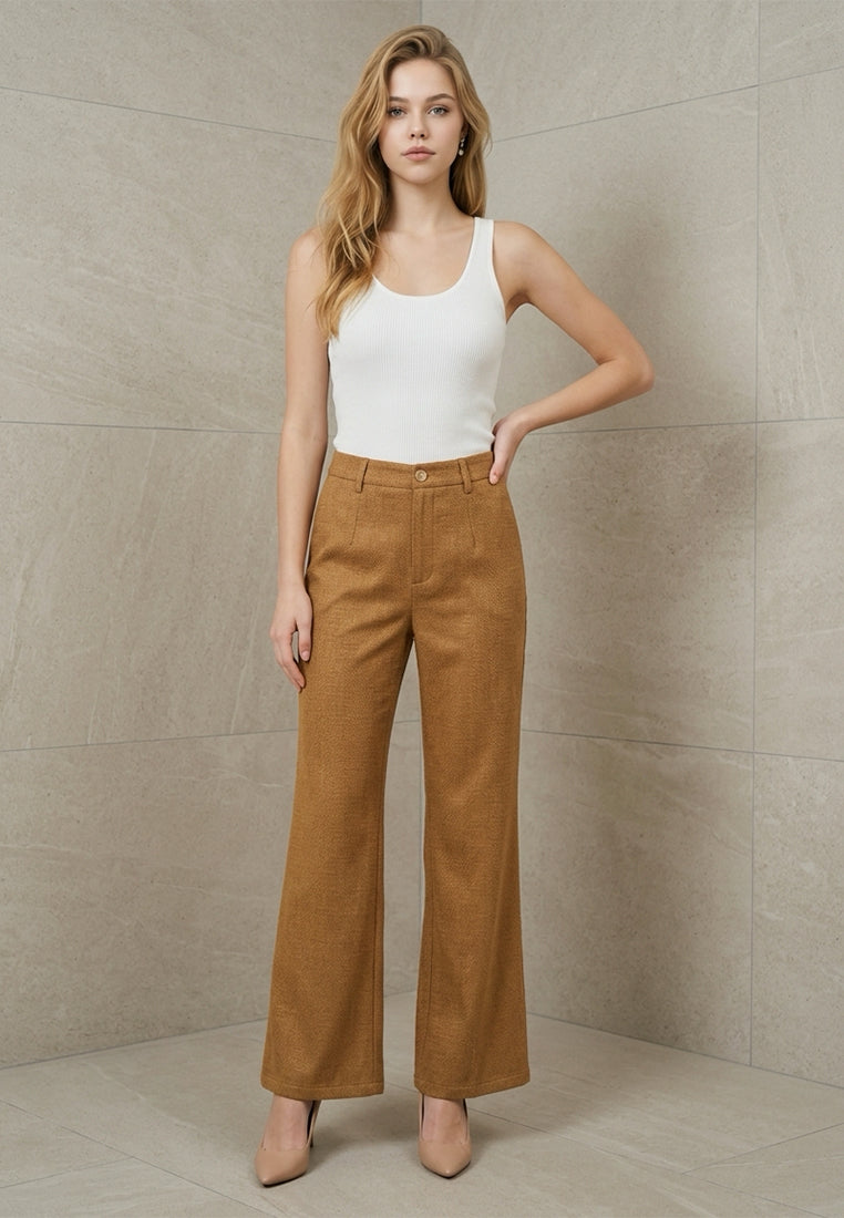 BebeBeige High-Rise Tailored Suiting Trousers