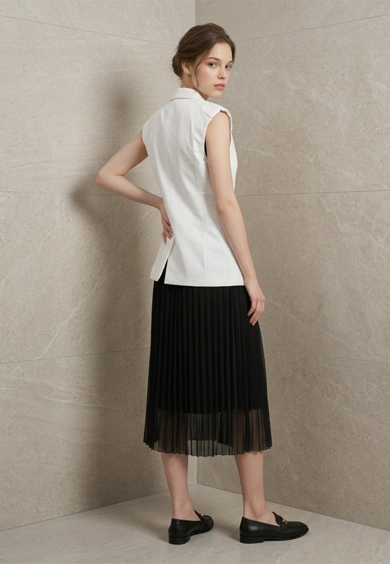 BebeBeige Sleeveless Blazer Coats