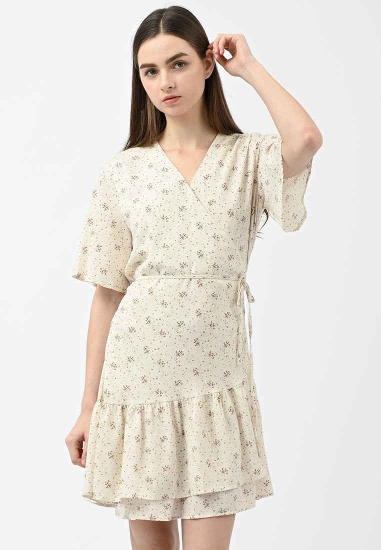 Plain B. Floral Print Wrap Dress