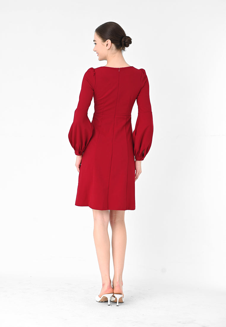 BebeBeige Long Sleeve Mini Dress