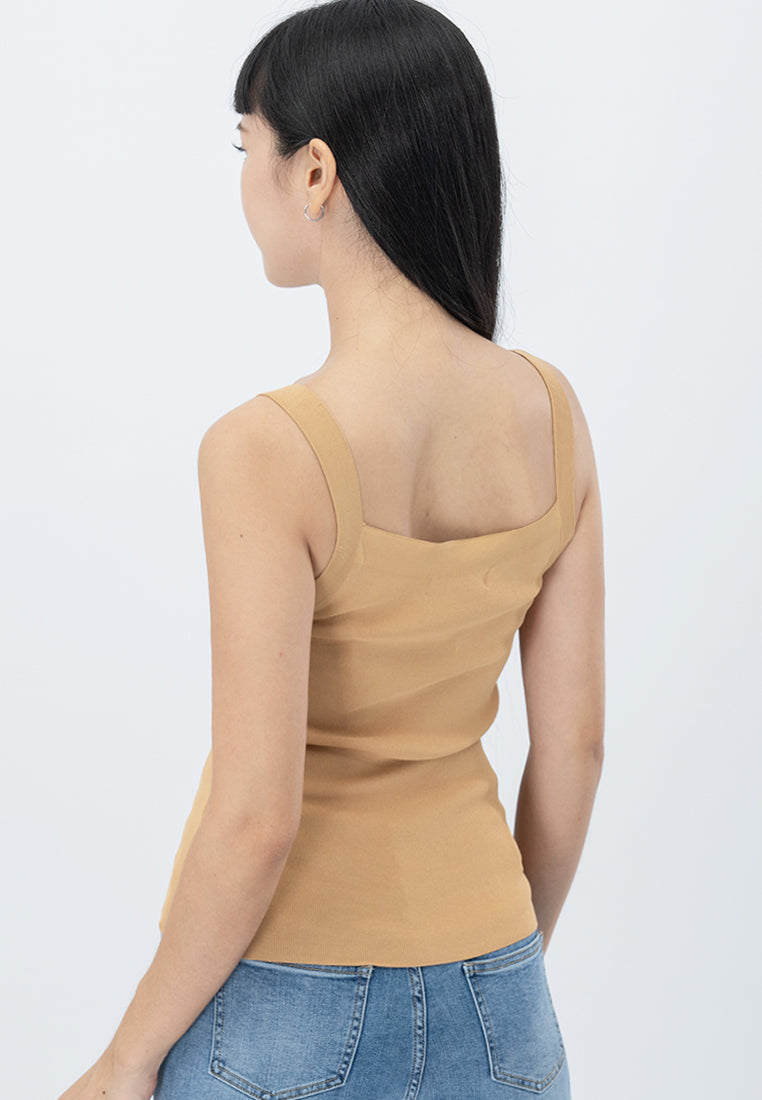 Plain B. Knitted Sleeveless Tank Top