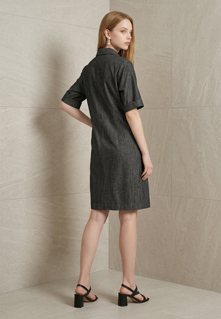 Plain B. Short Sleeve Polo Shirt Dress