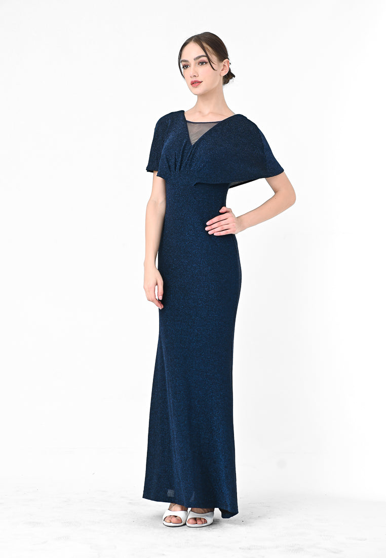BebeButterfly Glitter Maxi Dinner Dress