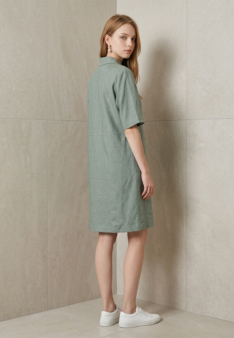 Plain B. Short Sleeve Polo Shirt Dress