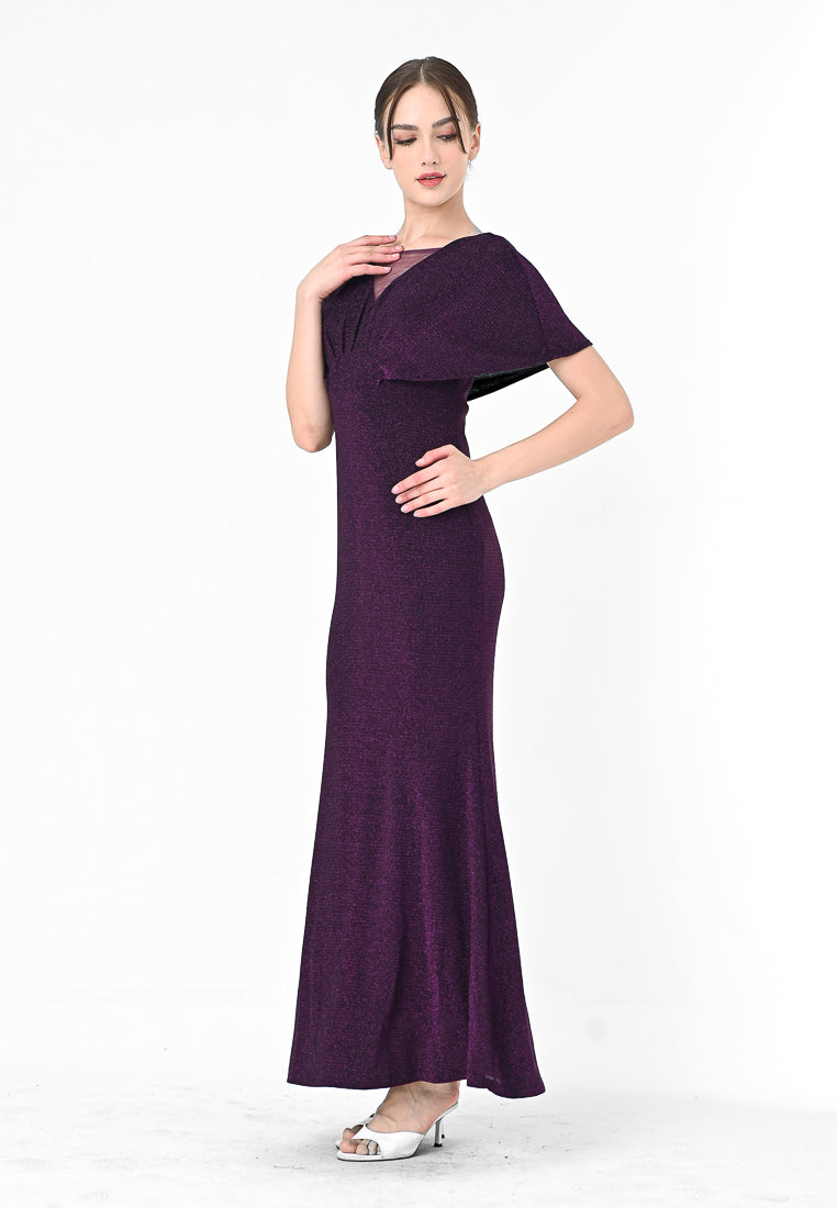 BebeButterfly Glitter Maxi Dinner Dress
