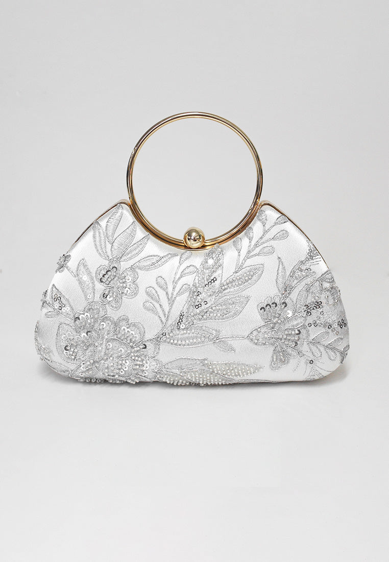 BeryBerries Embroidered Handle Clutch Bags