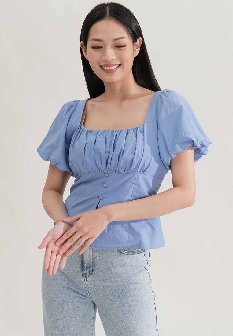 Plain B. Square Neck Shirt Top