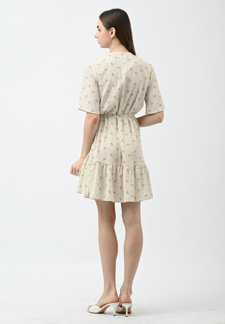 Plain B. Floral Print Wrap Dress