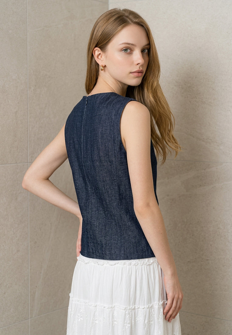 Plain B. Sleeveless Denim Vest