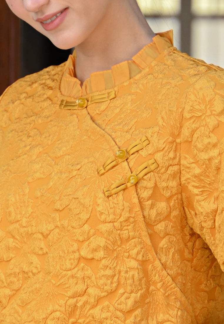Plain B. Floral Chinese Knot Dress