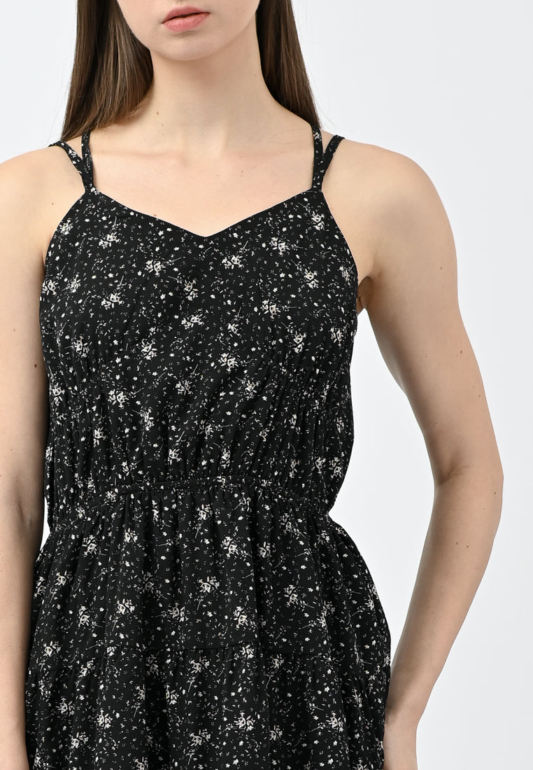 Plain B. Strap Floral Dress