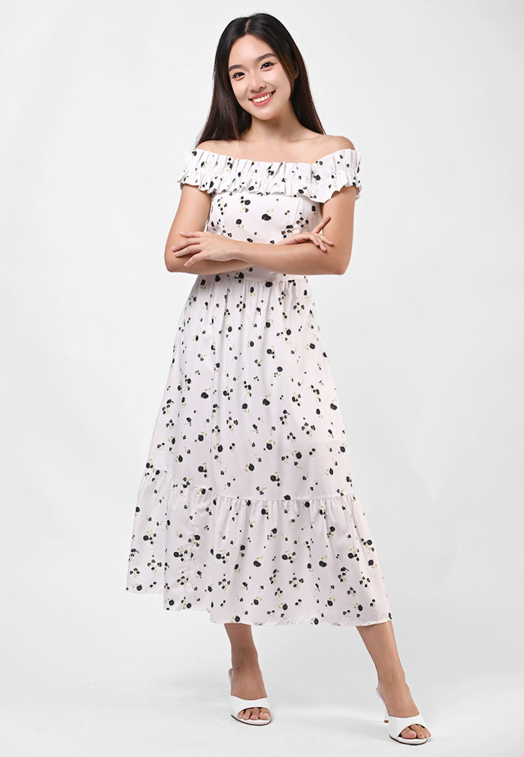 Plain B. Off-Shoulder Dress