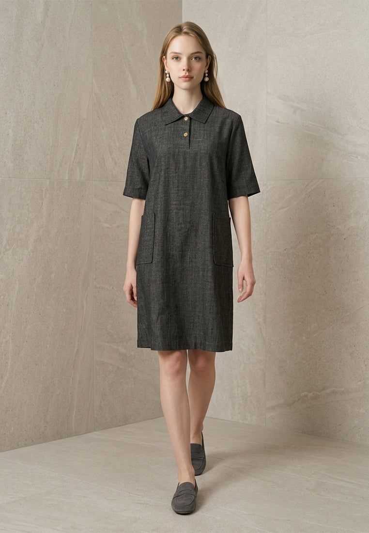 Plain B. Short Sleeve Polo Shirt Dress