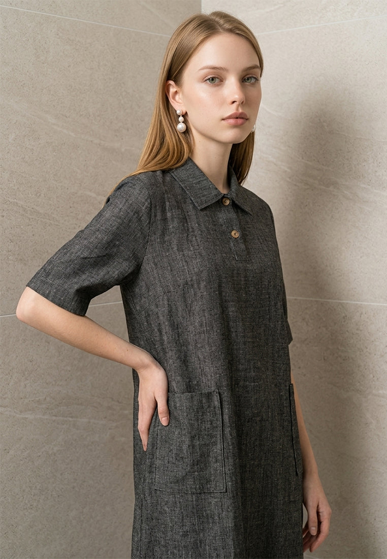 Plain B. Short Sleeve Polo Shirt Dress