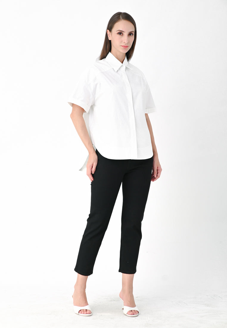 Plain B. Oversized Collar Shirt